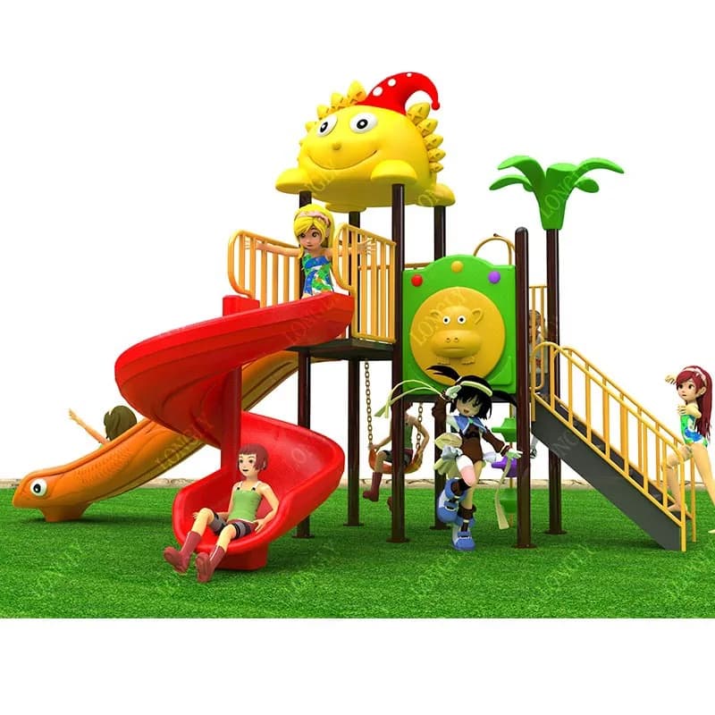 Scivolo Commerciale in Plastica 450x270x280cm per Bambini, Parco Giochi Esterno, Scuola, Parchi Divertimento Pubblici, Attrezzature da Giardino