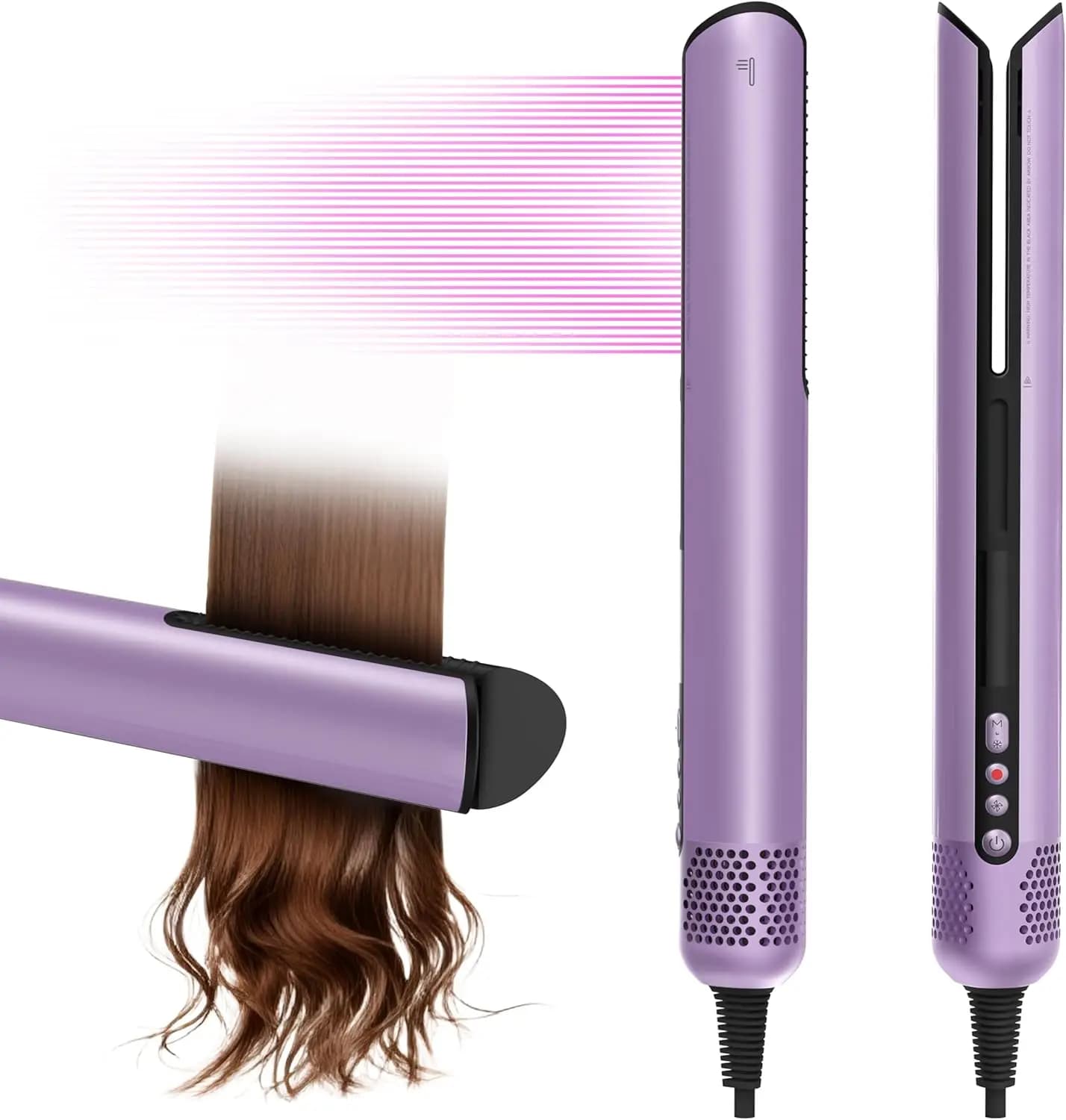 Asciugacapelli e Piastra 2-in-1 - Nessun Danno da Calore, Styling Automatico ad Aria per Donne con Capelli Lunghi