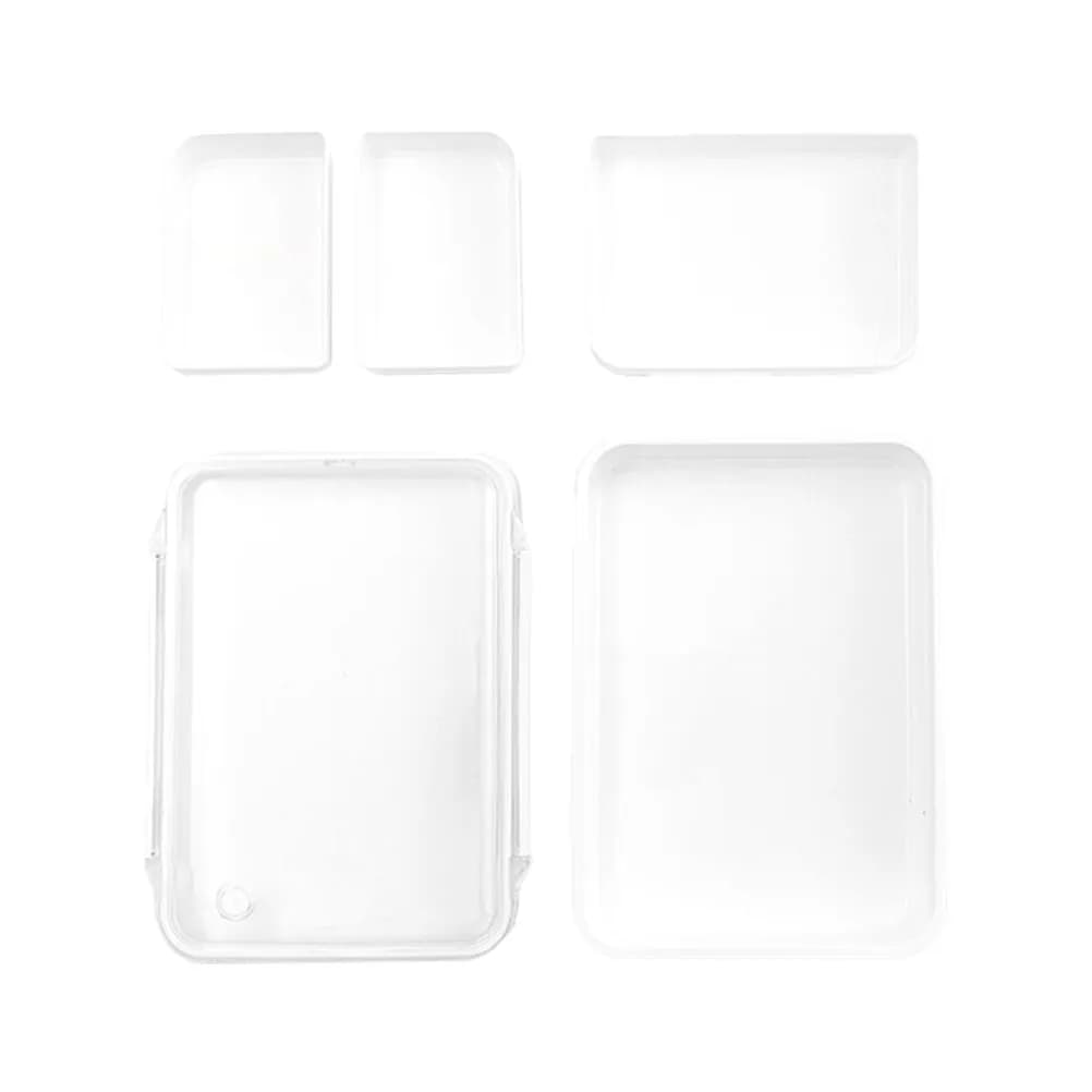 Contenitore per Pranzo Riscaldabile nel Microonde, Bianco, Portatile, Monostrato, con Anello di Tenuta per Ufficio, Scuola e Picnic
