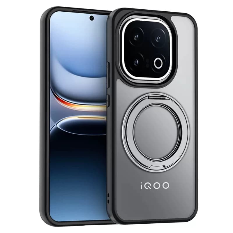 Per Vivo IQOO 15 Custodia magnetica MagSafe 360 Anello di supporto Cover posteriore per Iqoo15 5G Acrilico Trasparente Borsette Antiurto Paraurti