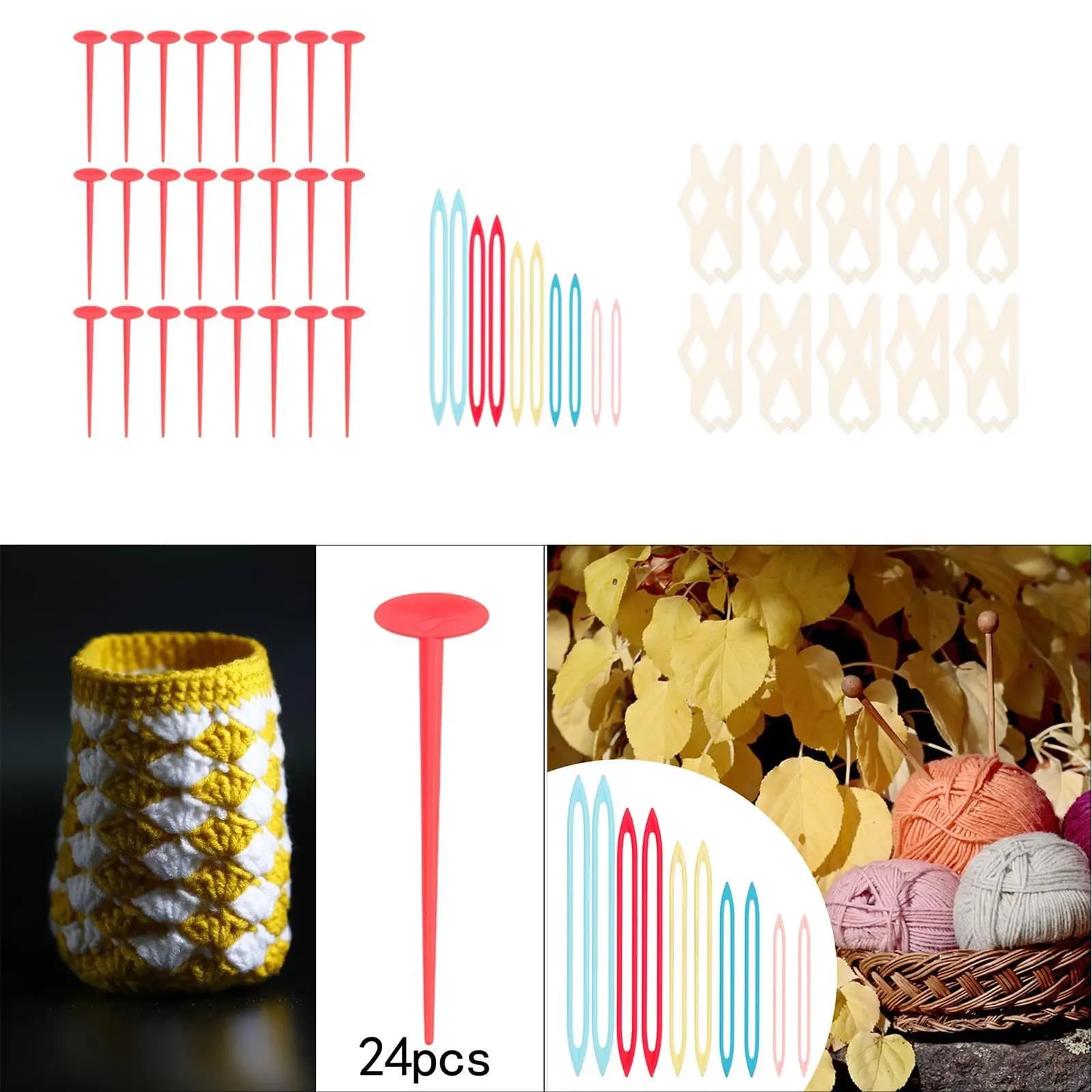 Weaving Loom Tool Big Eye Yarn Tool DIY Crafts Weaving Tool for Rug Making Tapestries Hats Scarves Making Sweaters Beginners