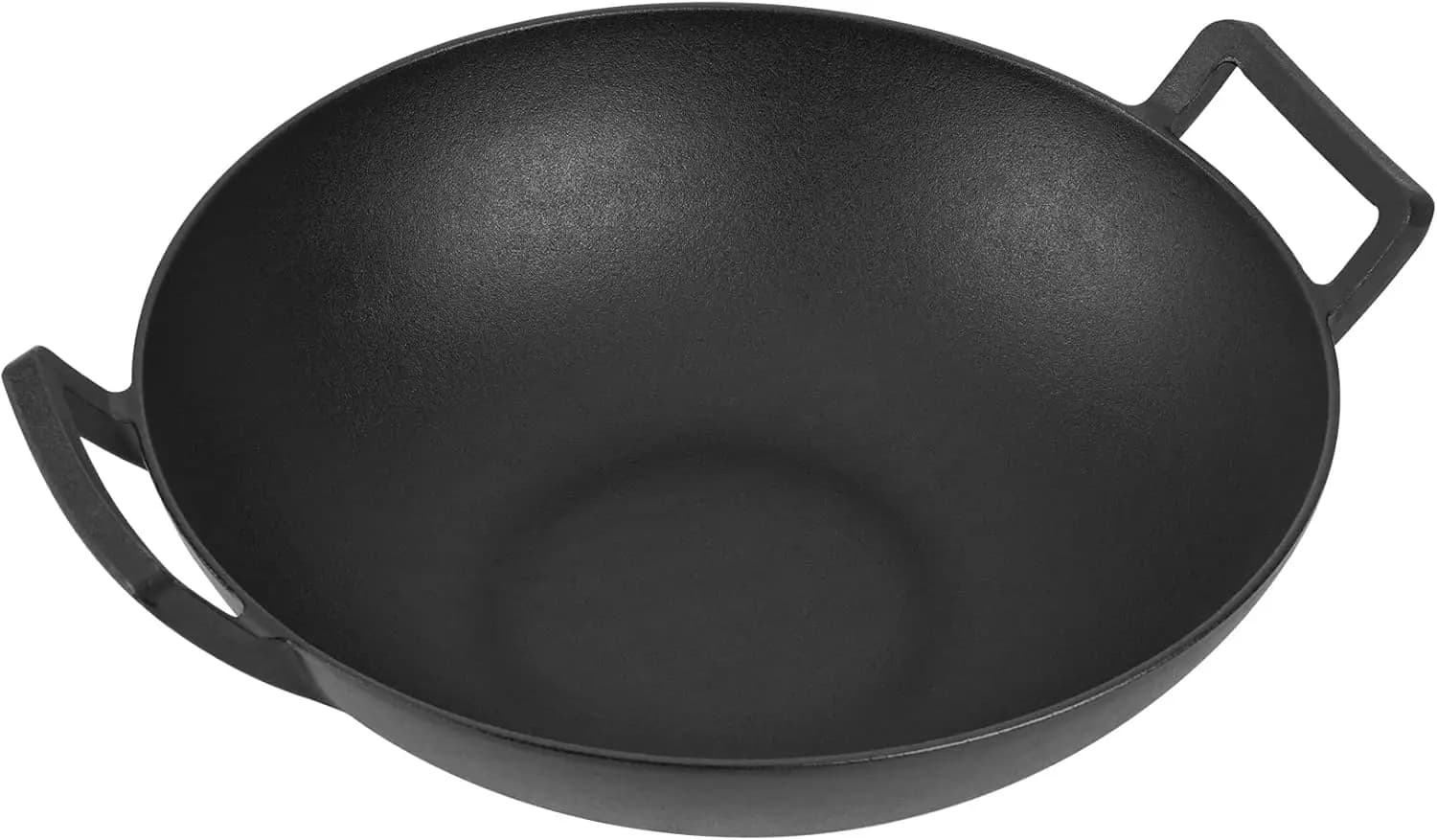 Wok in Ghisa per Griglie da Esterno, Padella Antiaderente per Stir-Fry, Compatibile con Piani a Induzione e Gas