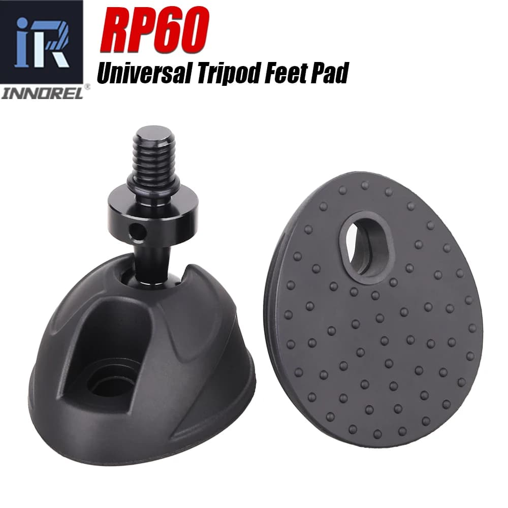 INNOREL RP60 Universal Tripod Flexible Feet Pad Non Slip Tripod Monopod Pad Replacement with 3/8" Screw for Greater Stability