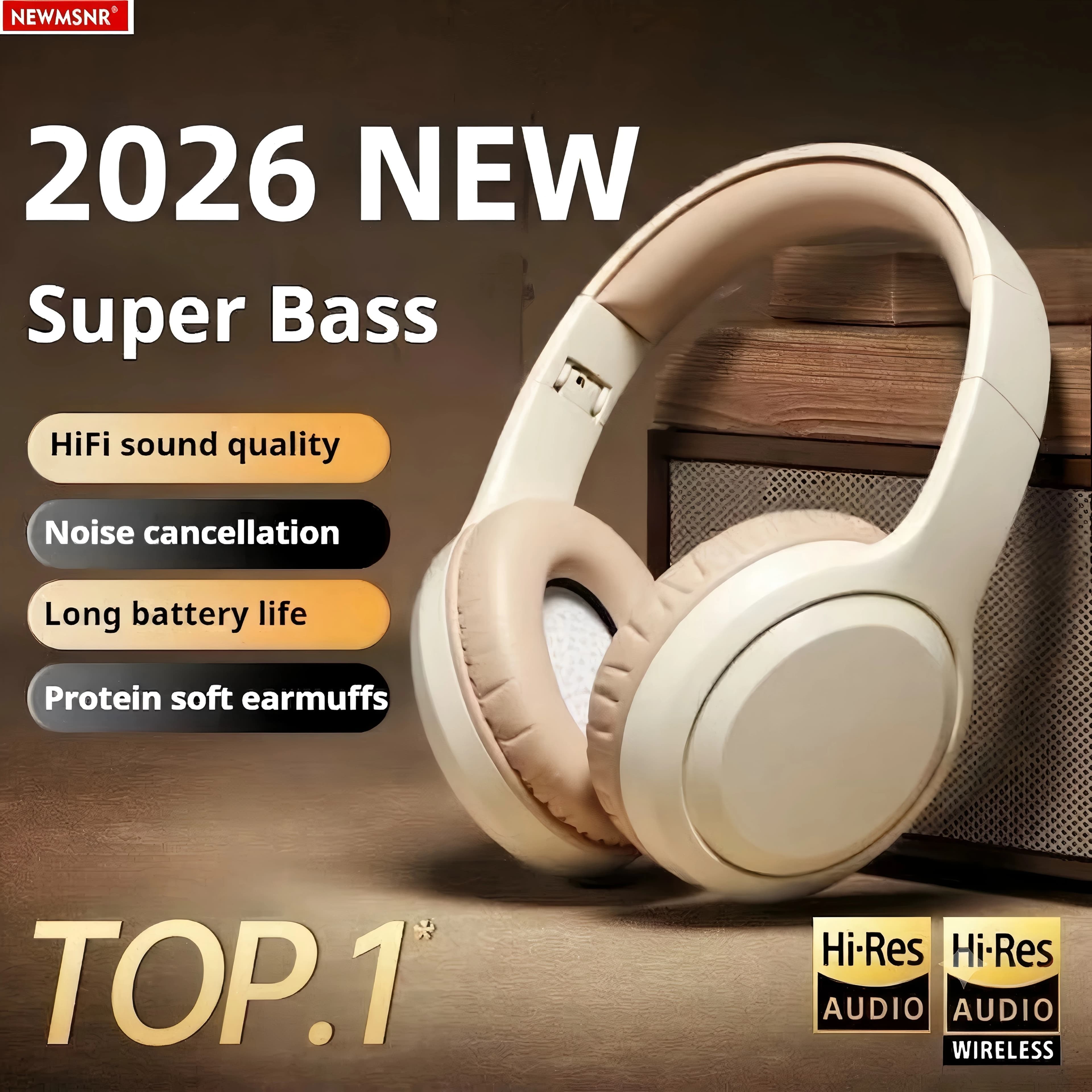 TH30 HIFI Cuffie per bassi scioccanti Cuffie Bluetooth senza fili Riduzione del rumore Auricolari per giocatori sportivi con supporto per microfono HD TF/AUX