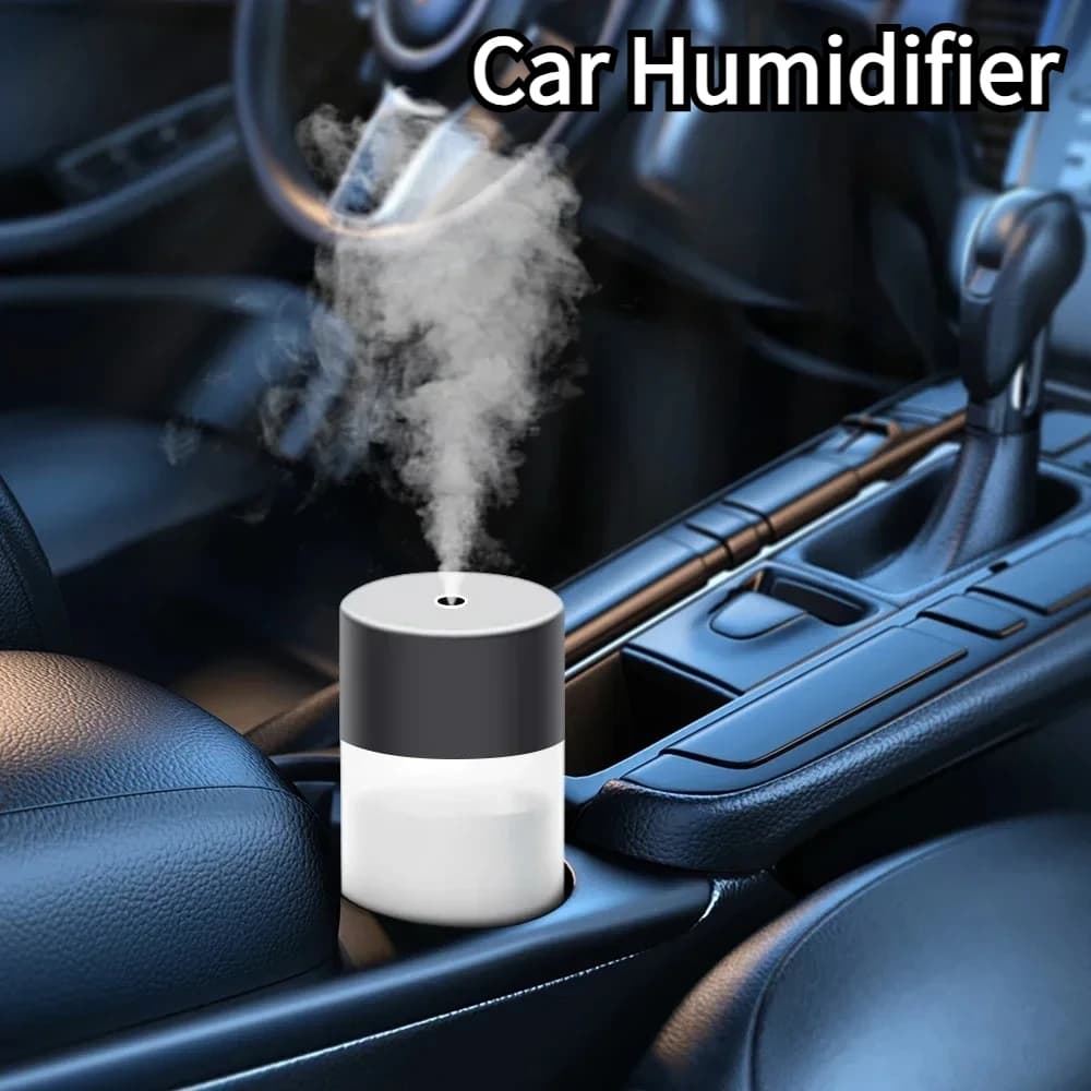 Umidificatore ad ultrasuoni portatile Mini diffusore di oli essenziali con spruzzatore USB e lampada a LED per auto domestica o ufficio o casa