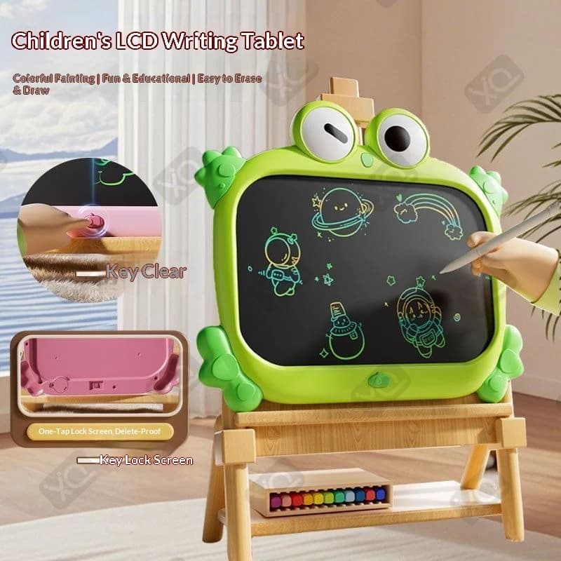 Tavoletta LCD a Forma di Granchio per Bambini - Lavagna Colorata per Disegnare, Blocco da Disegno Cancellabile, Giocattolo Educativo Regalo per Bambini