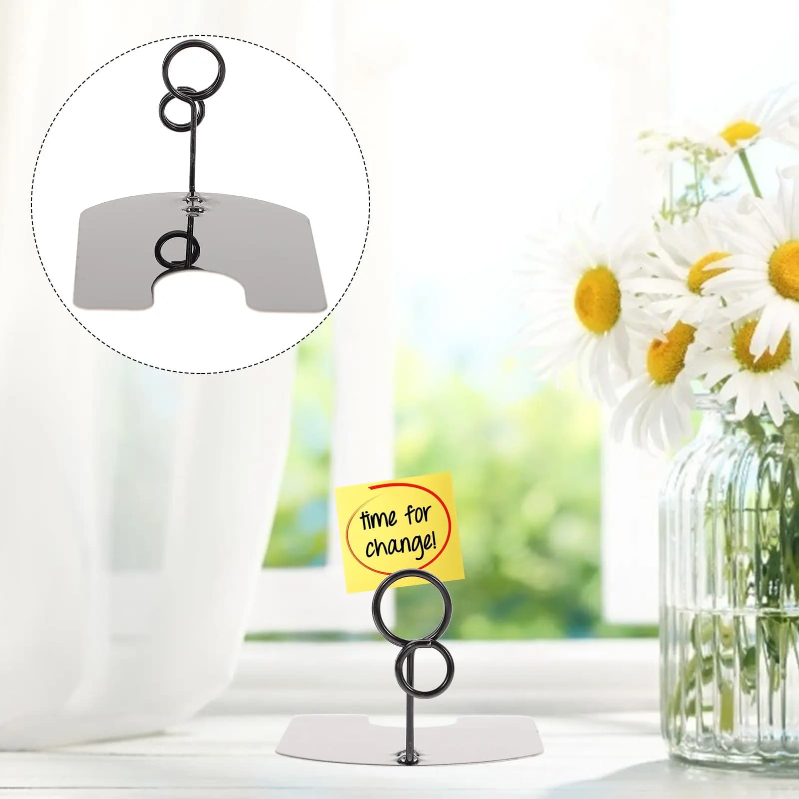 Set di 5 Portaetichette in Metallo, Supporti per Cartellini da Tavolo per Feste, Buffet, Panetterie, Espositori per Etichette Alimentari, Clip per Tavolo, Segnaletica e Foto