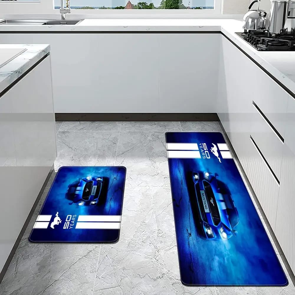 F-Fords-Mustang Tappetino Ingresso Zerbino Tappetini da bagno Tappetino antiscivolo Tappeti Tappeto Ingresso della casa Tappetino da cucina personalizzato Carino