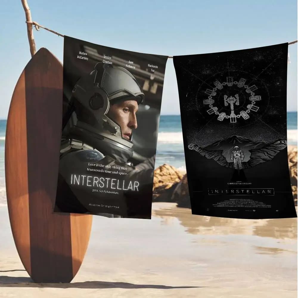 Asciugamani da spiaggia in microfibra Interstellar Classic Sci-Fi Movie, asciugamano ad asciugatura rapida, asciugamano da spiaggia, asciugamano da piscina per viaggi, nuoto, piscina, yoga