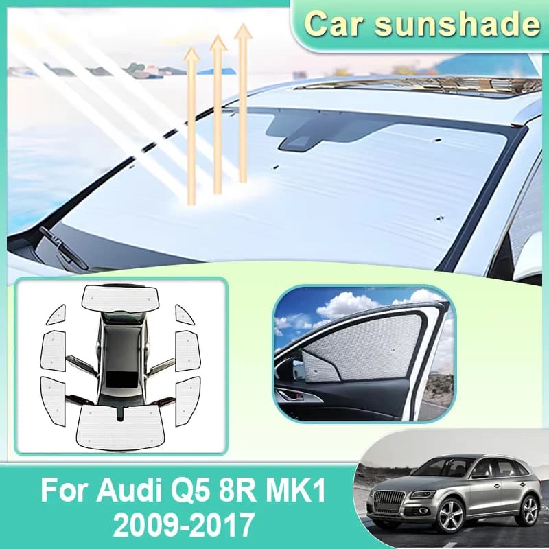 Parasole per auto per Audi Q5 8R Accessori MK1 2009-2017 Visiera Parabrezza Protezione solare Isolamento termico Protezione anti-UV