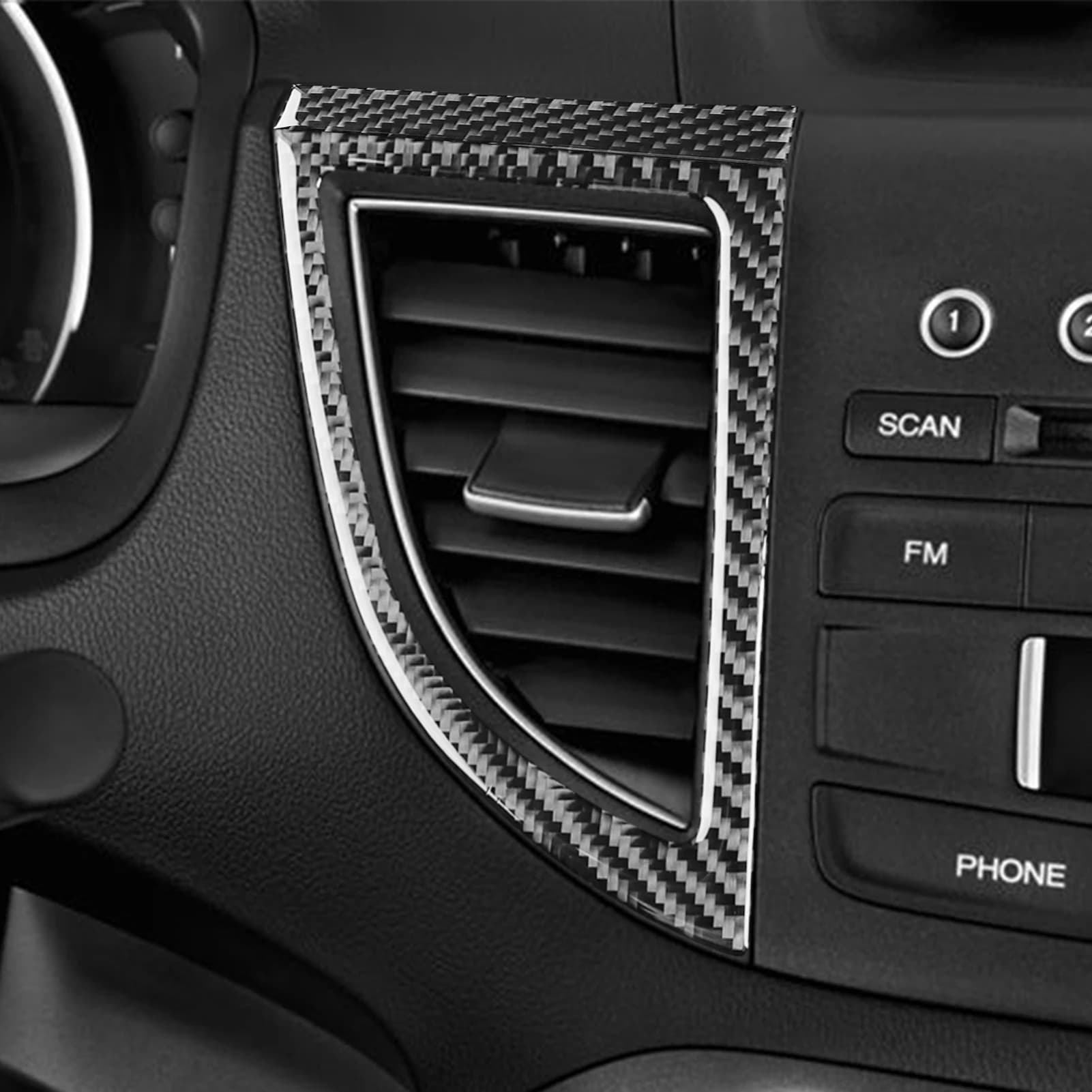 For Honda CR-V CRV 2012-2016, Carbon Fiber Decorative Cover for Air Conditioning Lock Panel, Auto Accessories Stickers