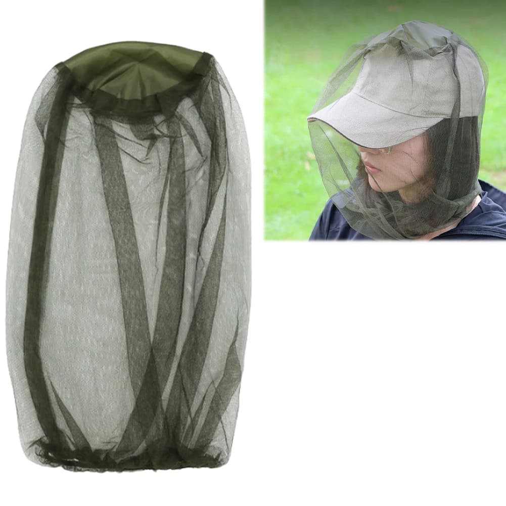 1/2 PCS Mosquito Cappello Net Viso Protezione Della Testa Bug Maglia Testa Net Insetto Moschettone Copertura Della Testa per Escursionismo All'aperto Campeggio Camminare Pesca