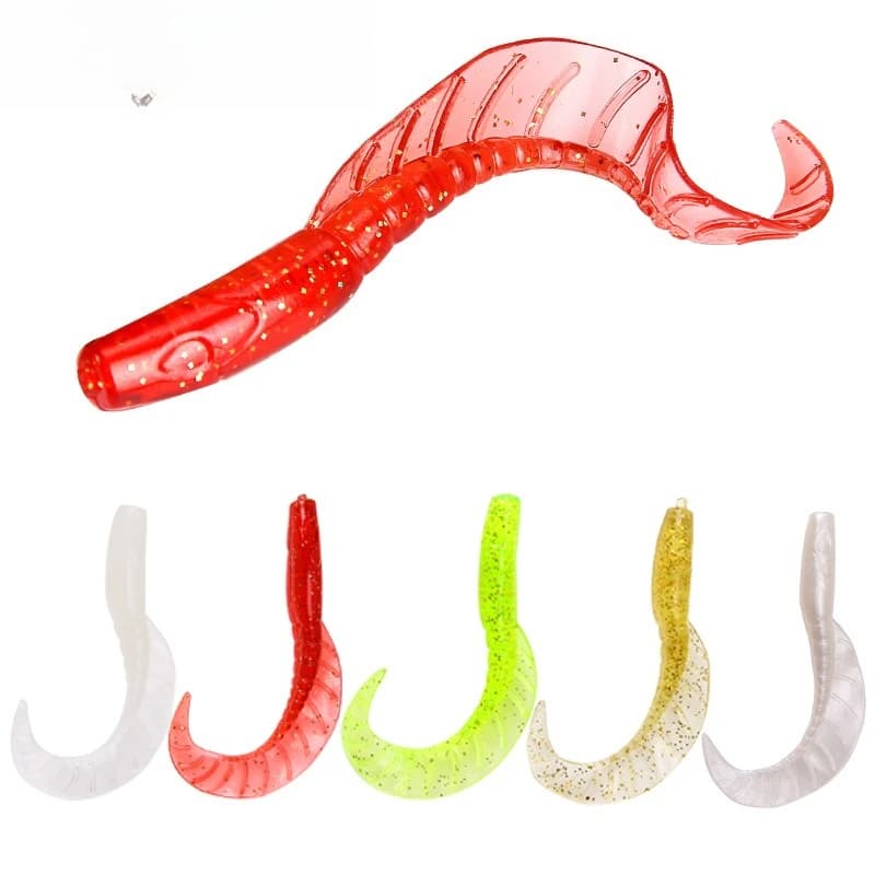 10 esche artificiali con coda arricciata e luminose al buio, esche morbide, crankbait, wobbler, swimbait per bass, trota e crappie