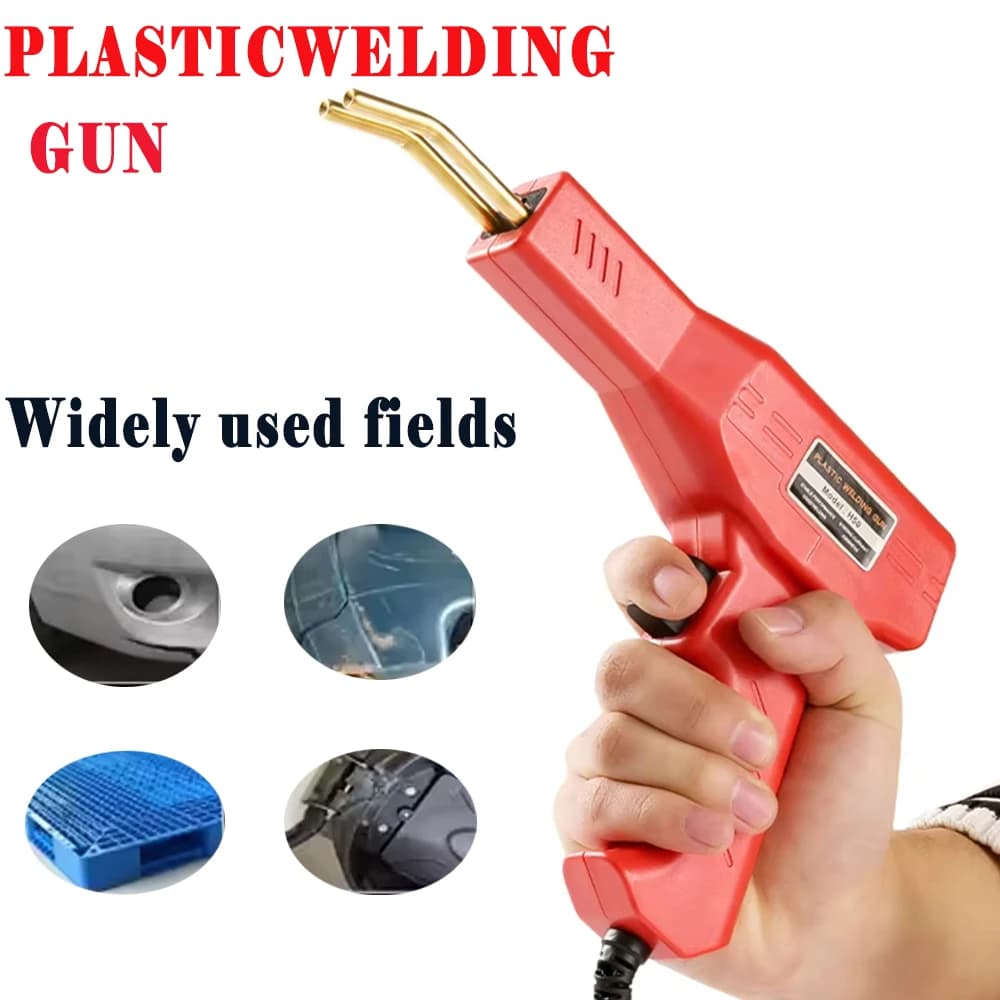 Saldatrice per saldatore di plastica Pistola per saldatura per paraurti per auto con 4 graffette per riparazione paraurti Strumenti di riparazione per carrozzeria in plastica