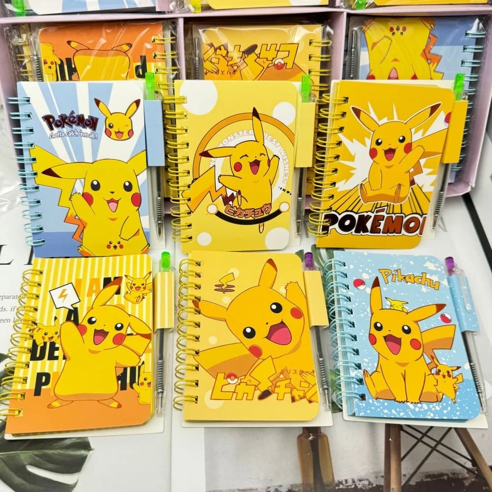 Quaderni Pokemon Pikachu, carini diari portatili con cartoni animati, articoli di cancelleria per la scuola, libri a spirale alla moda per l'ufficio, regali per ragazze
