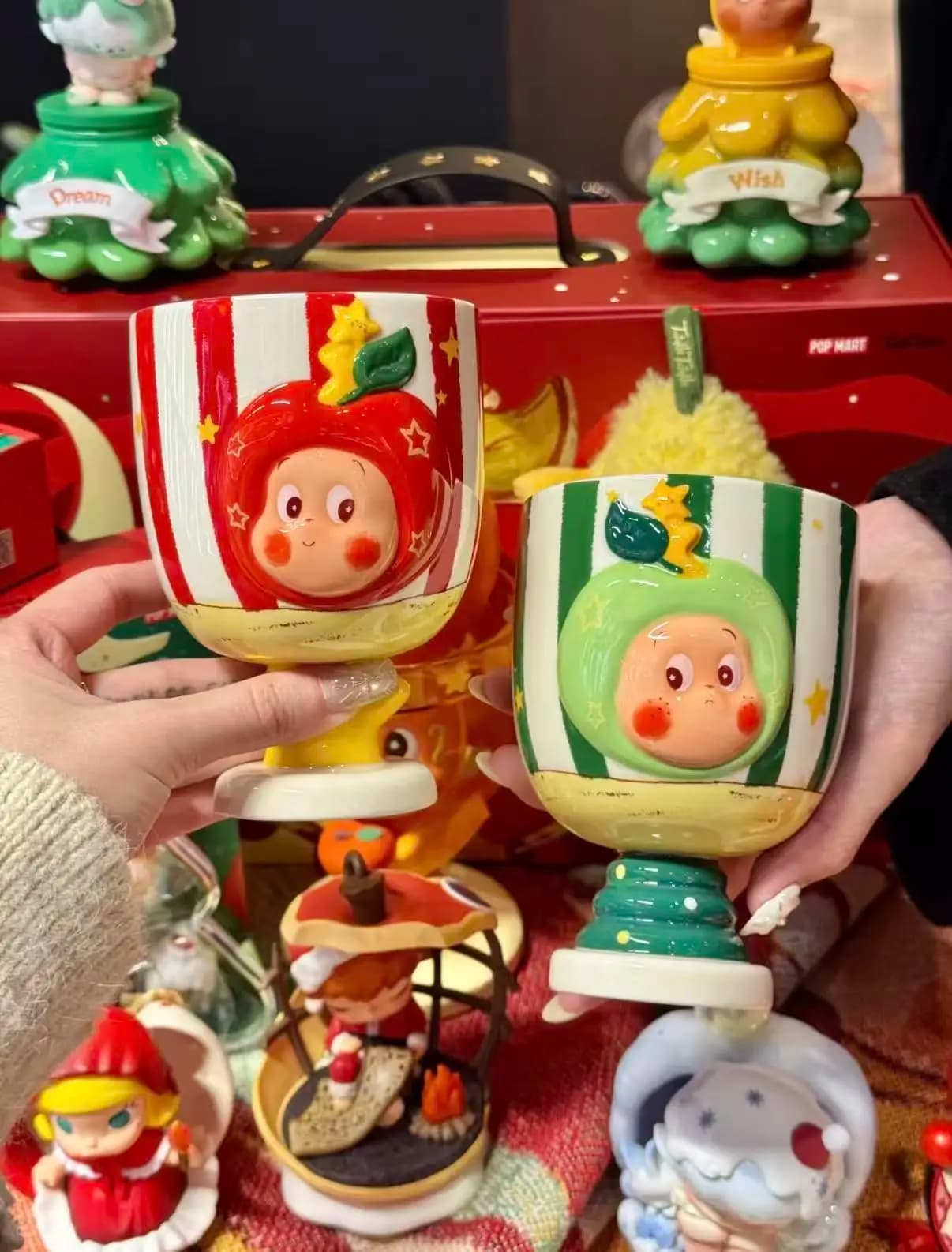 POP MART Twinkle Twinkle Apple of My Eye Series Ceramic Cup Blind Box Kawaii Anime Action Figure Collection - Surprise Toy for F