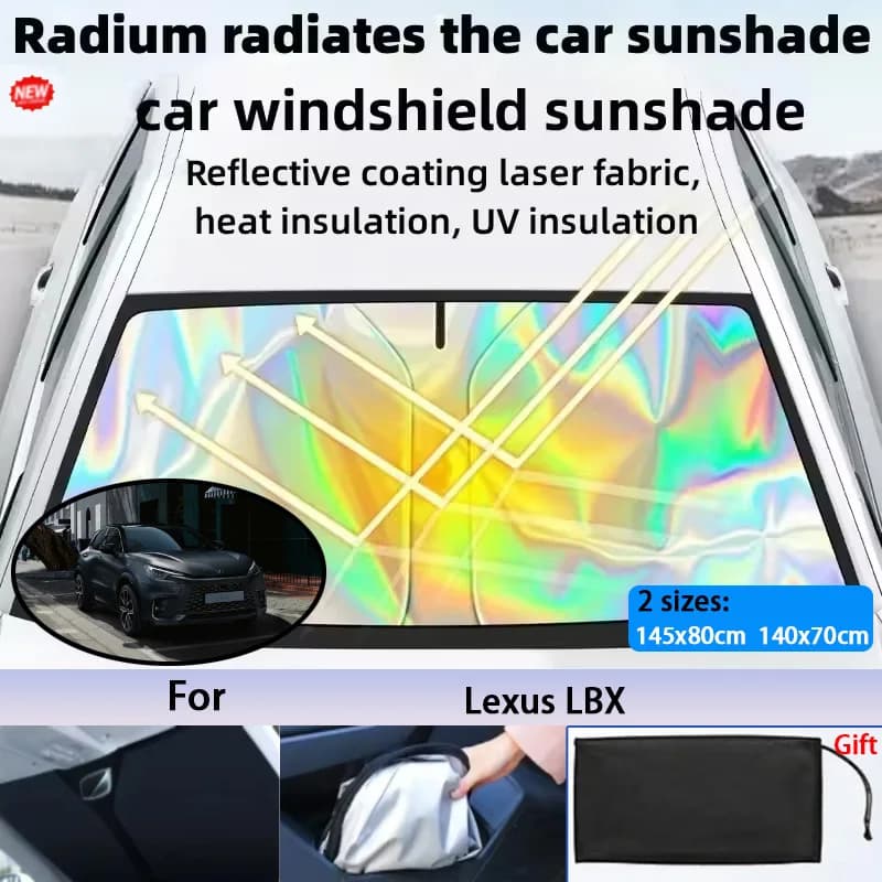 For Lexus LBX Foldable Front Windshield Sun Shade UV Reflective Sun Protection Cover Car Interior Accessories