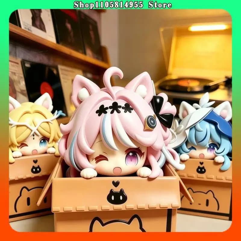Wuthering Waves Shorekeeper Catixia Dania Cute Nekomimi Anime Figure Kawaii Cat Ear Figurine Desktop Ornament Collectible Gift