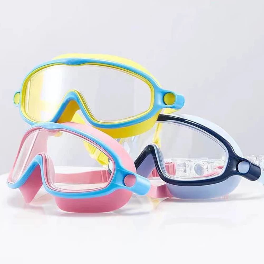2 Pack Kids Swim Goggles Wide View Anti-Fog Swimming Goggles For Boys Girls No Leaking Waterproof Diving Mask For Ages 3-12