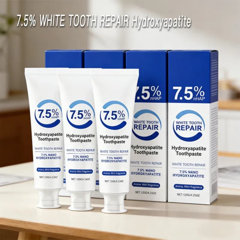 7.5% nano-hydroxiapatite toothpaste for enamel repair, tooth whitening, fresh breath and care of sensitive teeth 120g/pz