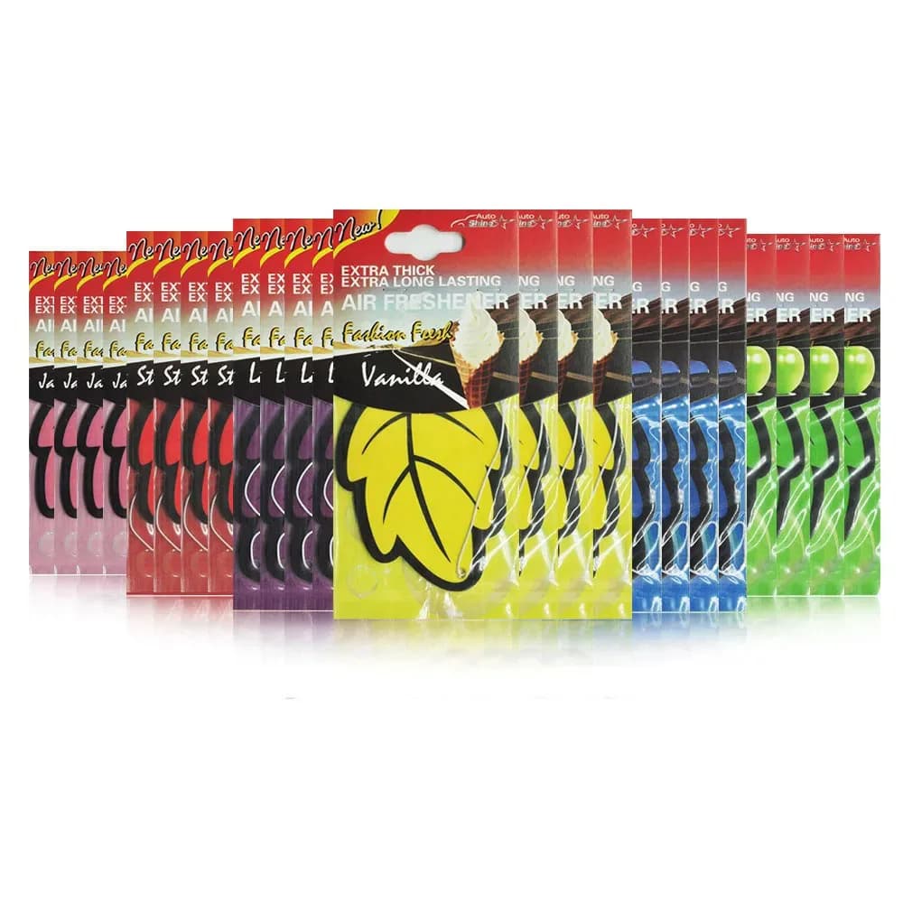 3-60pcs Deodorant for Car Natural Perfume Tea Paper Car Hanging Vanilla Perfume fragrance leaf-shaped fragrance Car accessories Interior