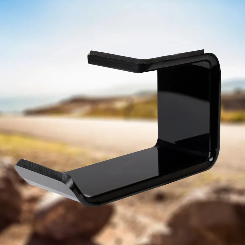 Supporto per cuffie e auricolari, supporto girevole, supporto da parete resistente, supporto da scrivania, nero, design elegante e confortevole