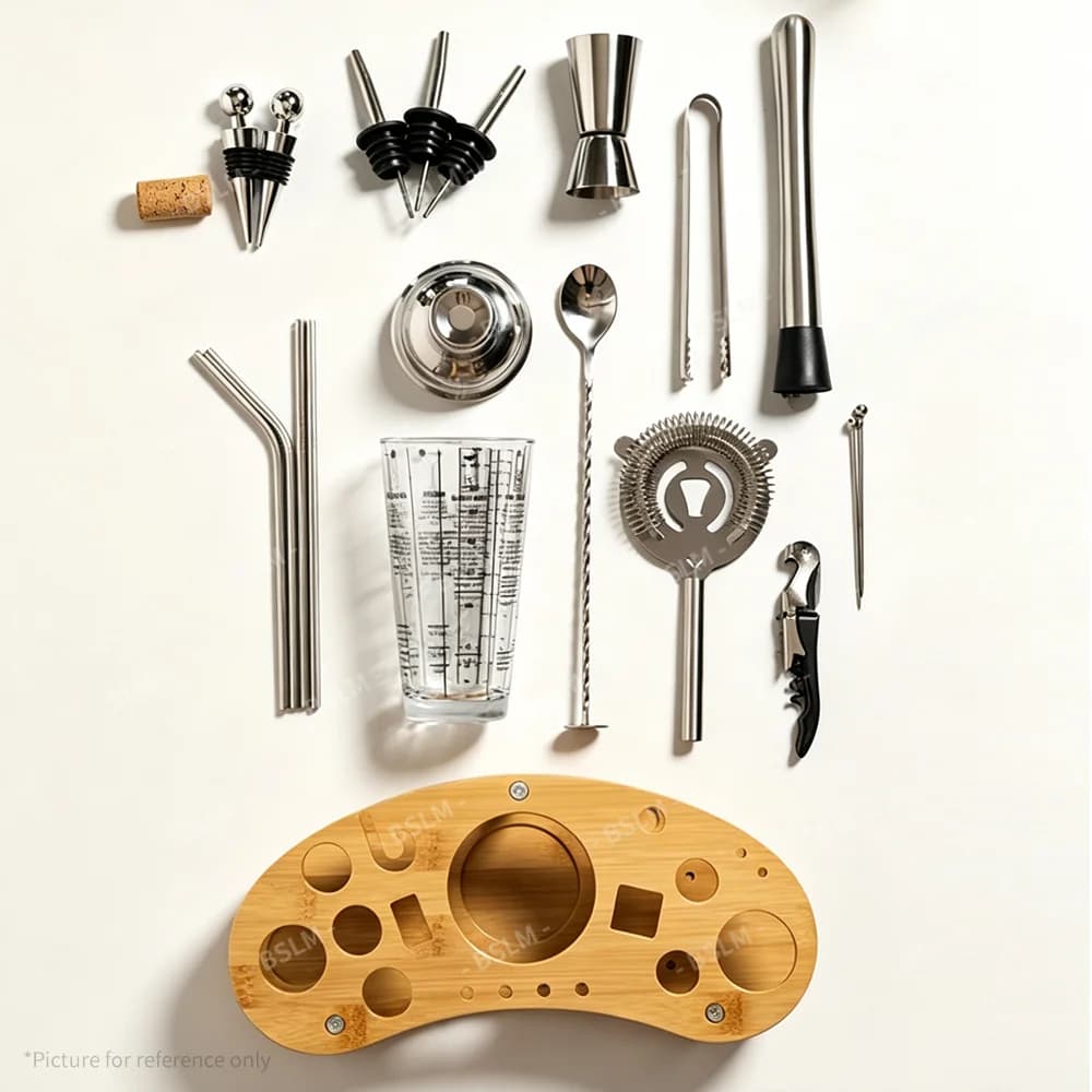 Hot Sell High Corrosion Resistance Bartender Professional Bartender Kit Home Bar Tools Set Bar Accessories Cocktail Shaker Set