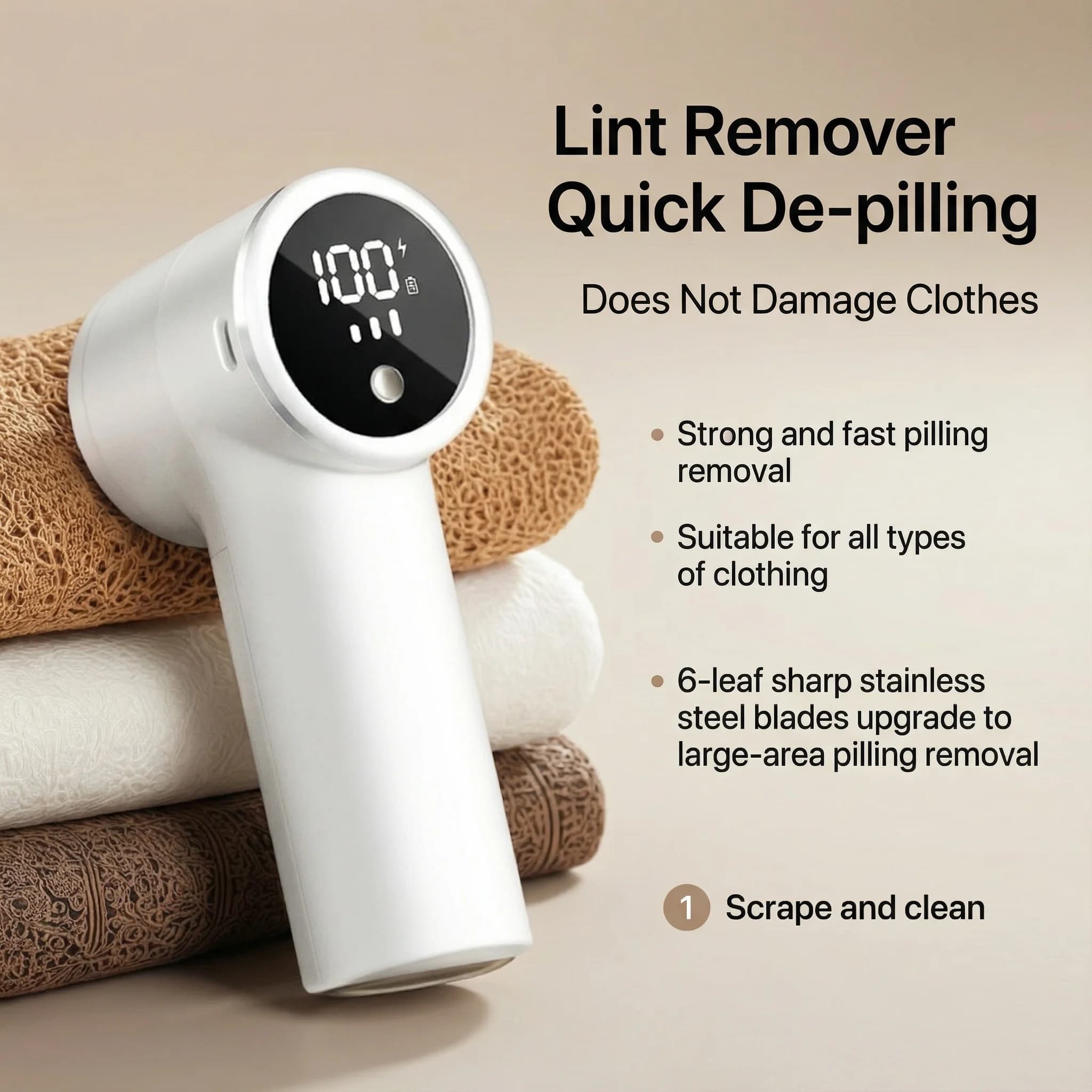 Levapelucchi Elettrico Palla per Capelli Trimmer Vestiti Lint Rasoio Macchina USB Ricaricabile Display A LED 3 Marce Regolare Maglione Epilatore