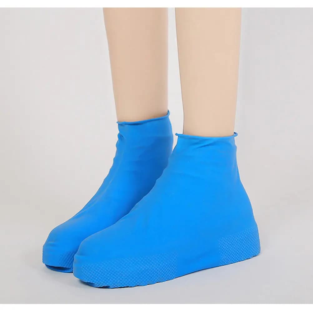 Copriscarpe in Lattice Impermeabili Antiscivolo Monouso, Copriscarpe Elastici per Protezione da Pioggia, Neve e Fango, per Escursionismo e Campeggio