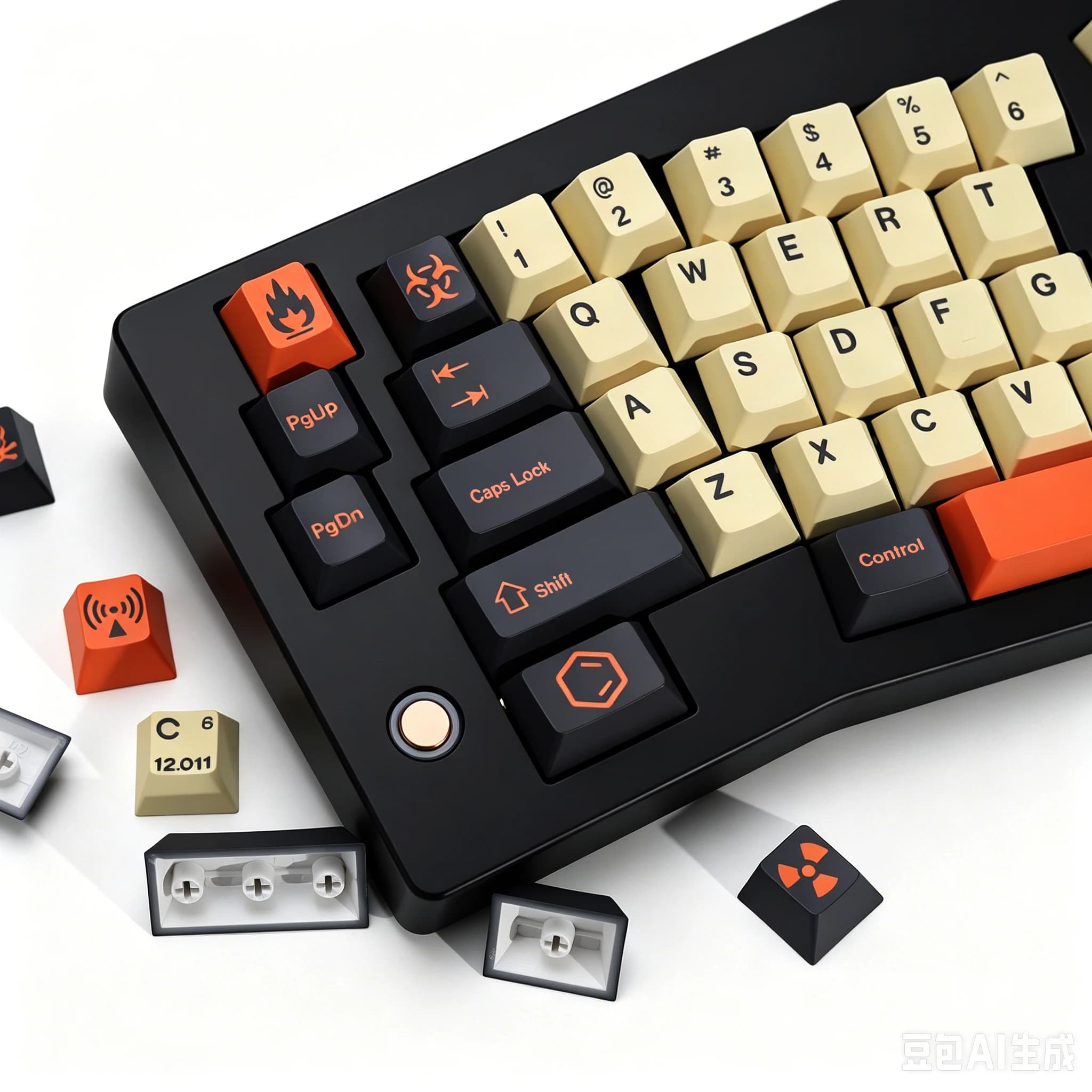 KBDiy GMK Keycaps Retro GMK Carbon Cherry Profile PBT Alice Keycap Custom DIY For MX Switches Gaming 60 Mechanical Keyboard KIT