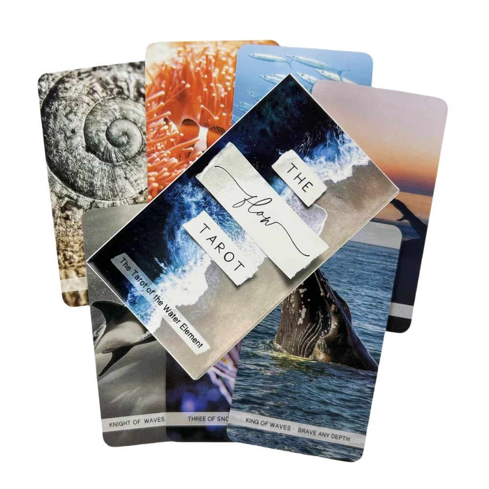 The Flow Tarot Of Water Element Gioco di carte Mazzo di divinazione Versioni inglesi Edizione Oracle Gioco da tavolo da tavolo per la festa
