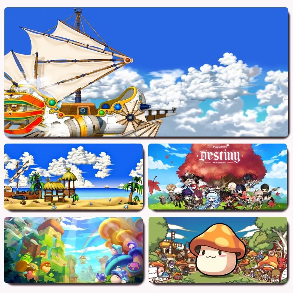 Tappetino per mouse Game Maplestory Tappetini da scrivania per ufficio da gioco Grandi per tappetino per mouse Lockedge antiscivolo per computer