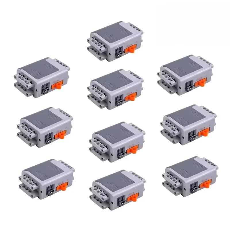 MOC Power Extension Supply Case Unit for Building Blocks Electric Drive Servo Parts Compatible with All Major Brands Adult Toy