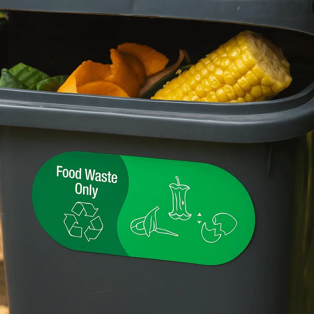 10pcs Waterproof Recycling Sorting Sticker Vinyl Adhesive Label Trash Bin Sticker Removable Decorative Mixed Recycle Sticker