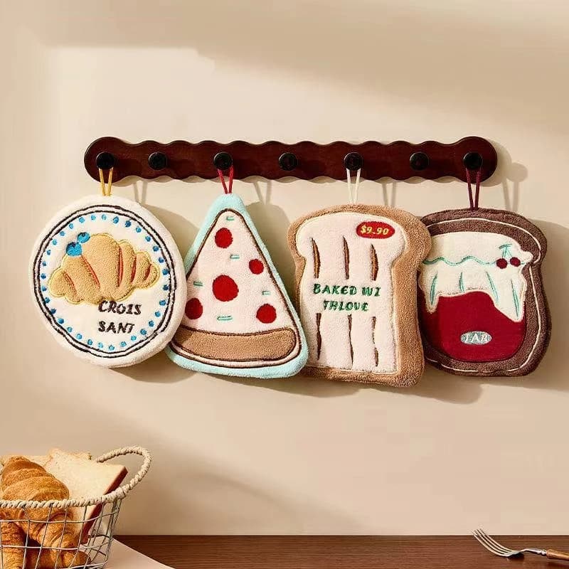 Asciugamano da cucina Asciugamano assorbente da bagno Panno da appendere al muro Fazzoletto addensato per asciugamani da cucina Panno per la pulizia