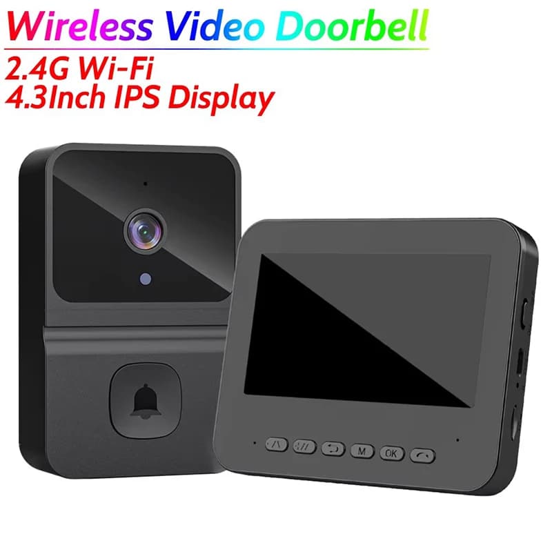 Campanello video wireless WiFi 2.4G Audio bidirezionale Videocitofono intelligente Campanello Visione notturna a infrarossi per la sorveglianza domestica