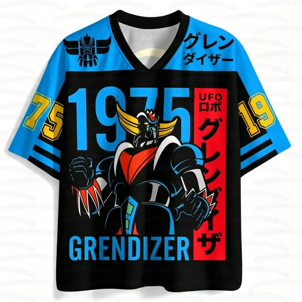 New 2026 Anime Mazinger Grendizer Jersey Summer Men's Women's Soccer Shirt Casual Sports T-Shirt Tops