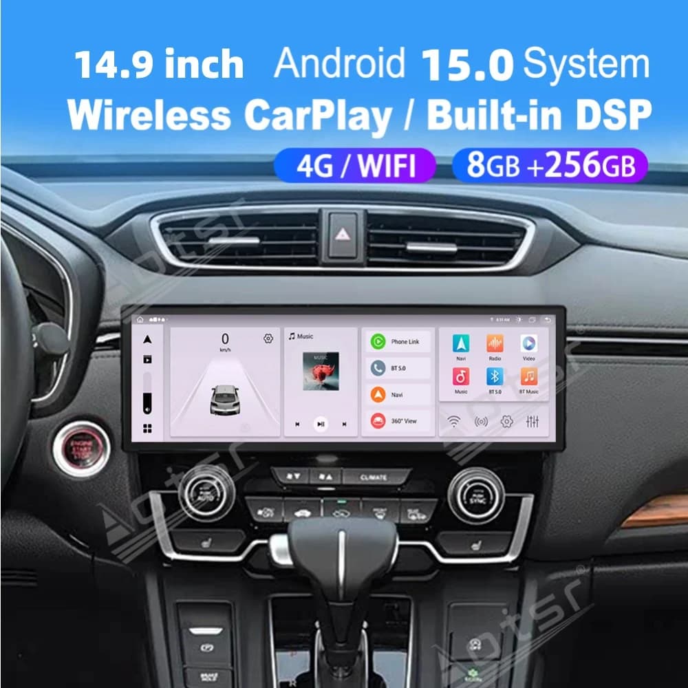 14.9 Inch Android Car Multimedia Automotive For Honda CRV Breeze 2017~2022 Carplay GPS Navigation Car Radio Stereo Head Unit