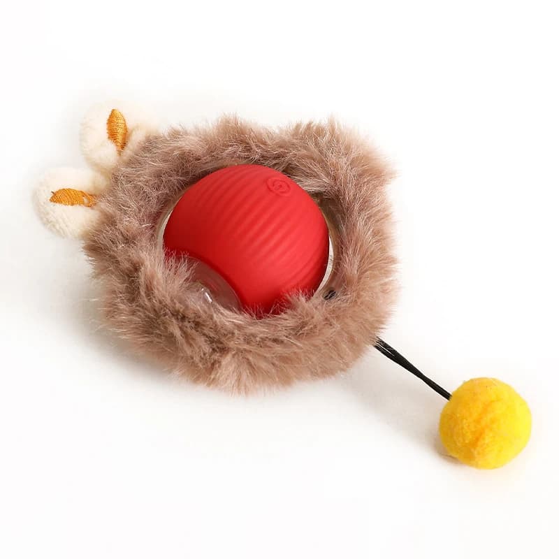 1PC Smart Cat Toys Automatic Rolling Ball Fake Tail Rechargeable Electric Pet Interactive Toy Cat Training Imitate Mouse Tail 1P