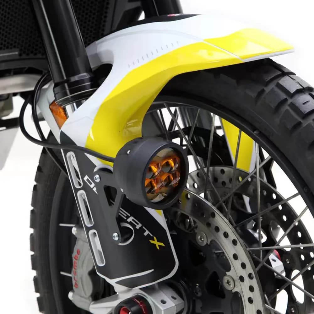 FOR Ducati Desert X/Rally Black Low Position Auxiliary Brackets Desert X/Rally 2023- Motorcycle Fog lamp auxiliary bracket