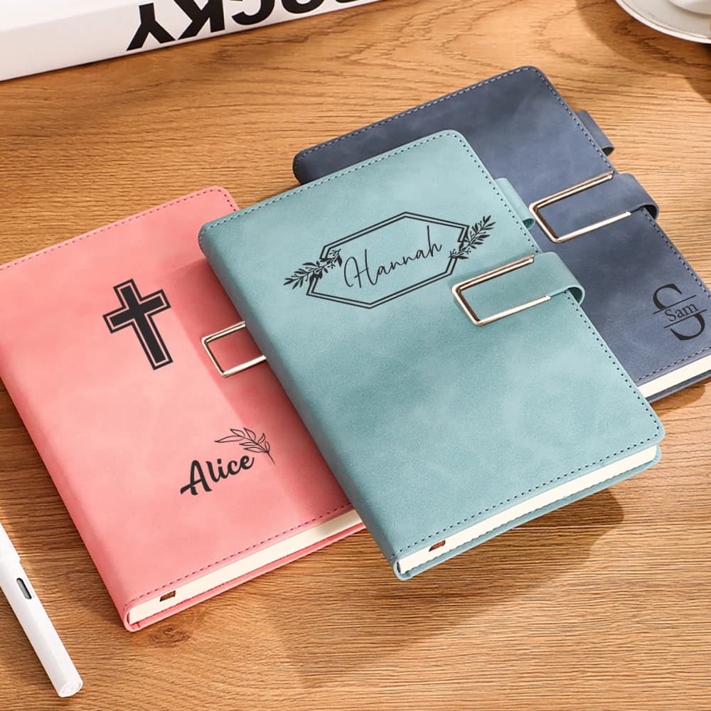 Personalized engraved diary,customized meeting record book,couple memory notebook,adventure diary,birthday gift,student supplie