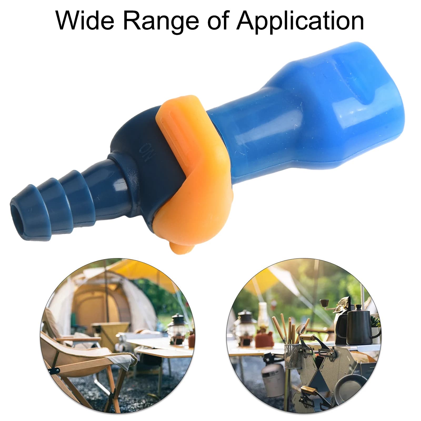 Replacement clamp valve nozzle for moisturizing beverage pack with on/off switch for suction nozzle for camping backpack