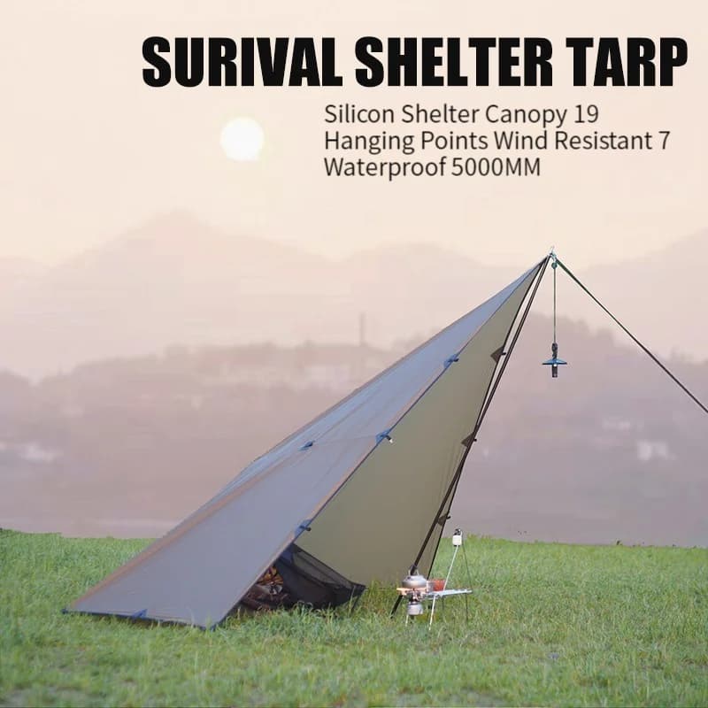 ASTA GEAR 3*3m 4*4m tarp outdoor camping Ultralight survival bushcraft sun shelter tenda da sole tenda da spiaggia impermeabile
