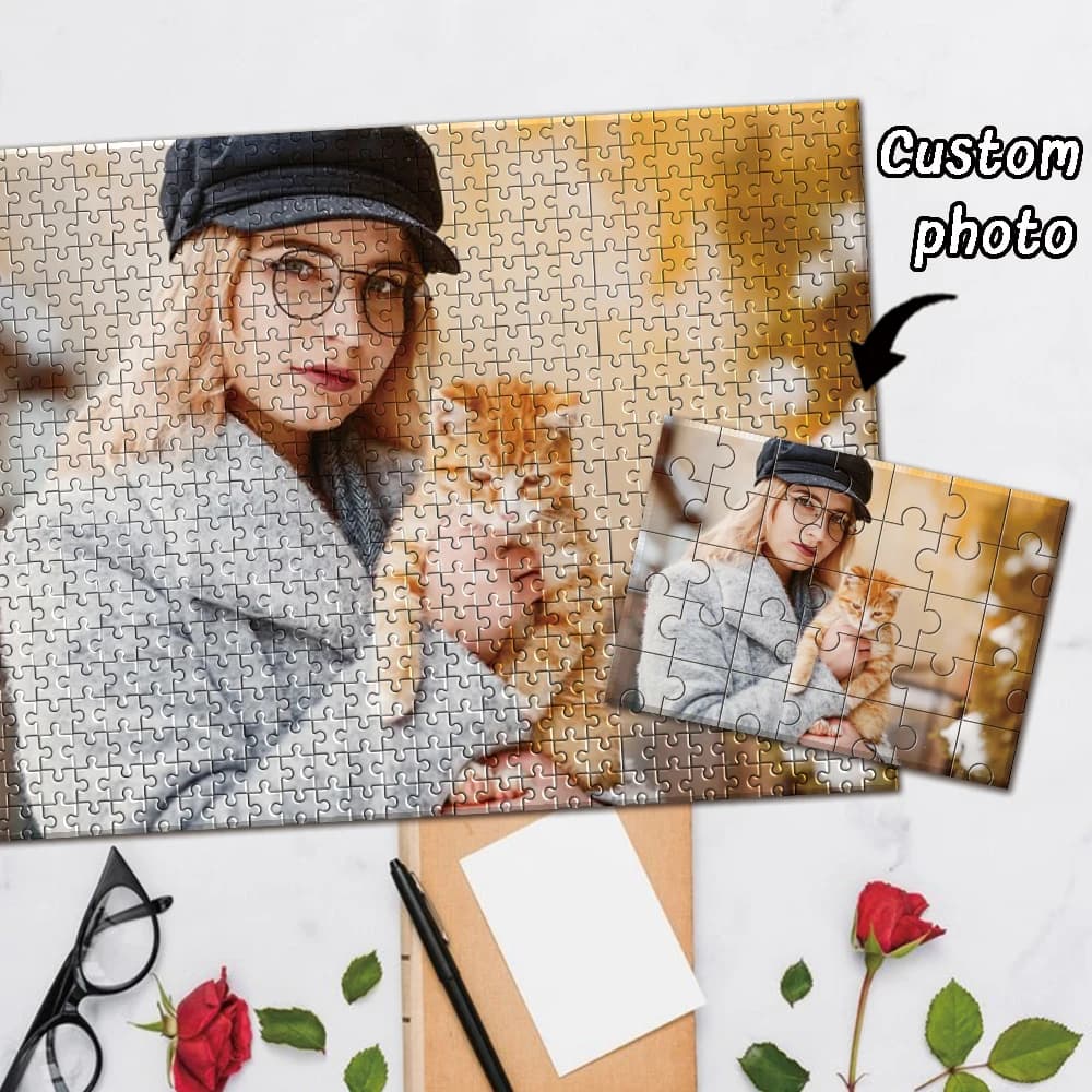DIY custom photo puzzle, Wooden DIY puzzle, Personal portrait, pet commemoration, couple gift, personalized puzzle