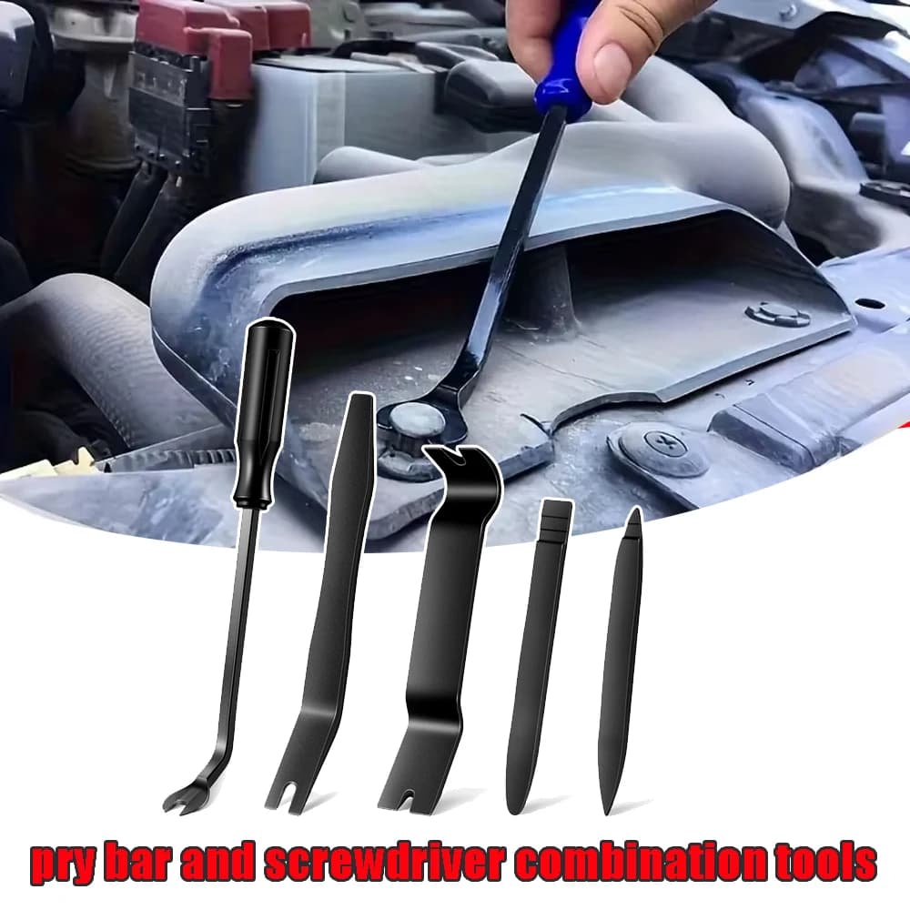Kit universale di strumenti per la rimozione di finiture interne, set per la rimozione di clip e fissaggi dei pannelli delle porte, kit di strumenti in plastica anti-graffio per veicoli