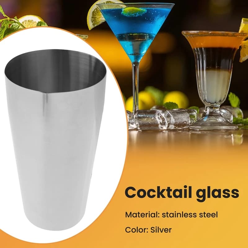 【ELATO】Miscelatore in acciaio inossidabile Shake Drink per barman flair Shaker per cocktail, Argento