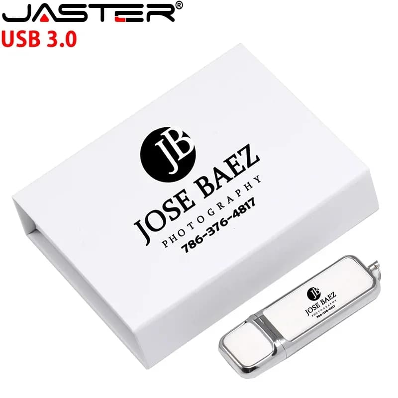 Chiavetta USB 3.0 in pelle con LOGO gratuito 4 GB 8 GB 16 GB 32 GB 64 GB 128 GB Chiavetta ad alta velocità Capacità reale Memory Stick Regali di nozze