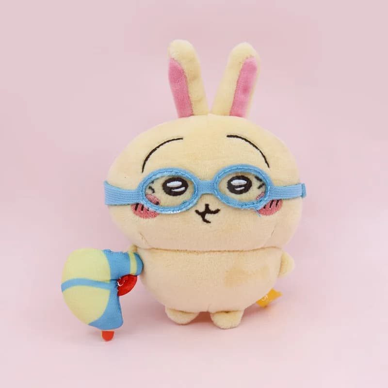 Portachiavi Peluche Chiikawa Usagi Serie Pistola ad Acqua, Giocattolo Imbottito Kawaii, Ciondolo per Borsa, Occhialini da Nuoto, Regalo per Ragazze, Collezione Estiva