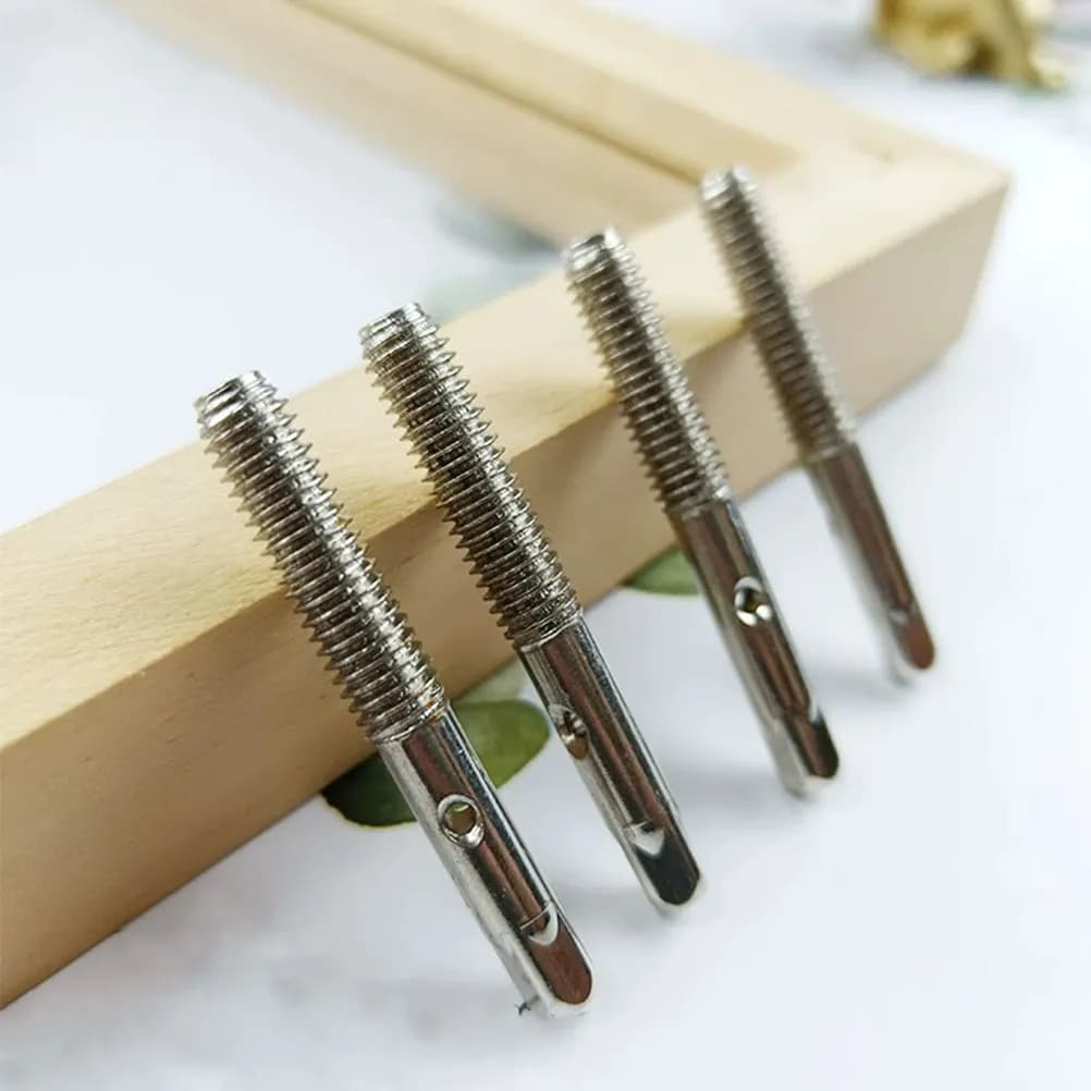 Set di 8 Perni e Viti per Accordatura Strumenti, Perni Premium in Acciaio per Fissaggio Corde di Pianoforte, Violino, Chitarra, Ukulele