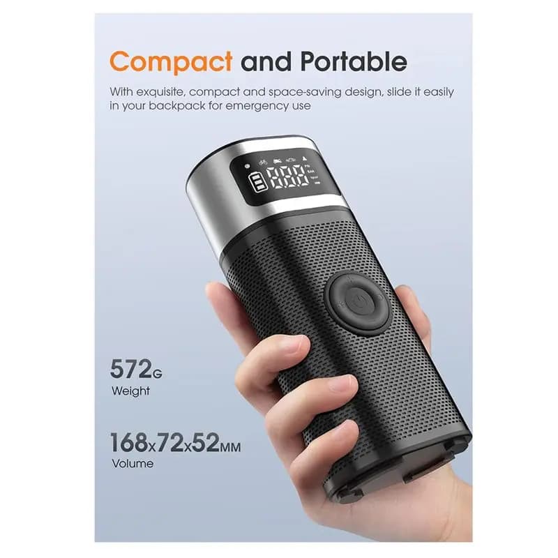 Compressore d'aria per auto wireless con display digitale a LED per pompa d'aria elettrica portatile M85K per bici da moto per auto